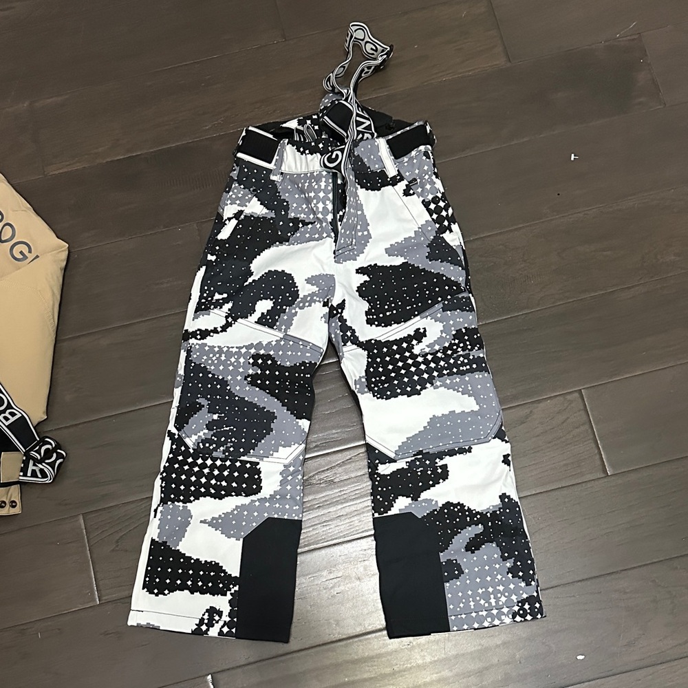 Bogner Black and White Camouflage Snow Pants NWOT